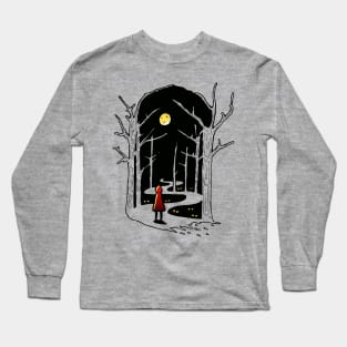 INTO THE WOODS (black and white) Long Sleeve T-Shirt